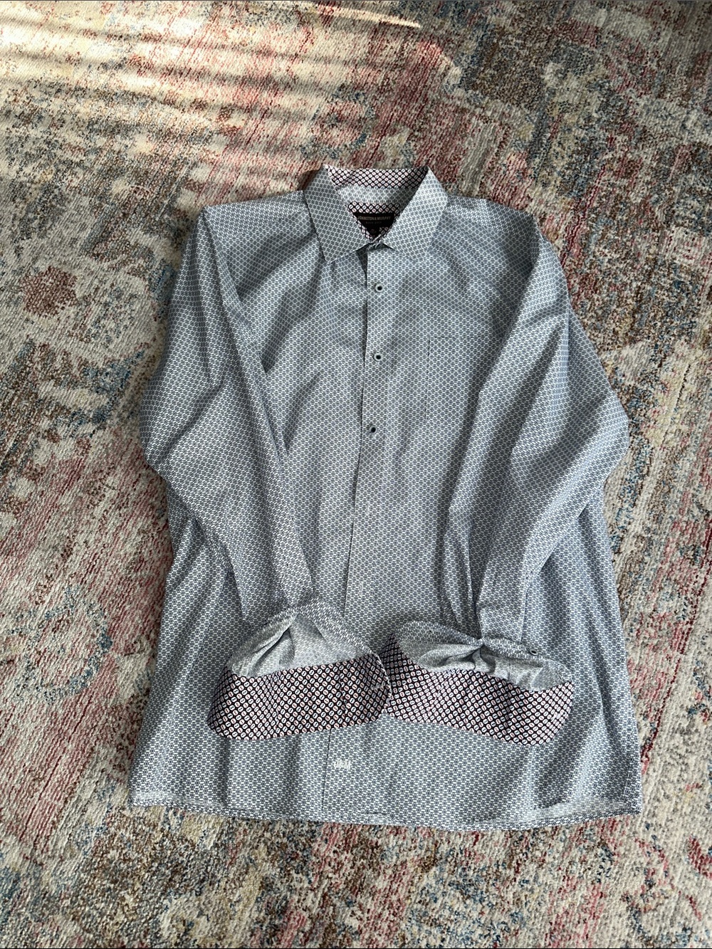 Johnston & Murphy Dress Shirt with Contrast Cuffs-XL